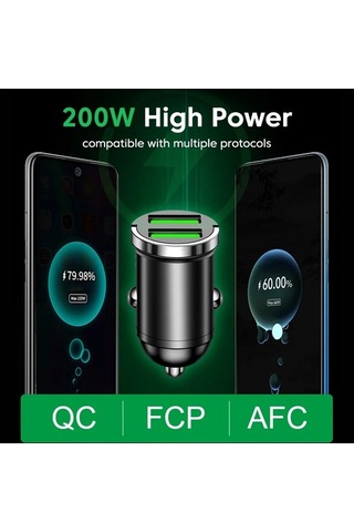 Tongxida 200w Çift Usb Araç Şarj Cihazı 100w Mini Usb C Qc3, 200w Dual Usb, Oraf Marka, Cn Köken