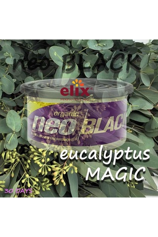 Elix Neo Black Metal Kutuda Ahşap Granüllere Emdirilmiş Özel Aromalı Koku - Okaliptus