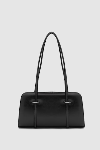 Shule Bags Hansal Metal Detaylı Baget Çanta Siyah Siyah