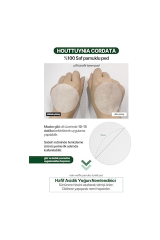 Derma Factory Hassas Ciltler İçin Yatıştırıcı Derma Factory Houttuynia Cordata %84 Toner Pad 30 Adet