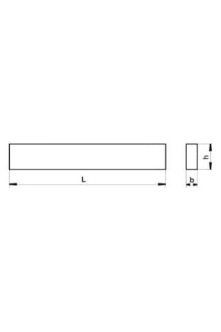 5x20x160mm. M.t.e. Dikdörtgen Lama Torna Kalemi H.s.s. Dın4964