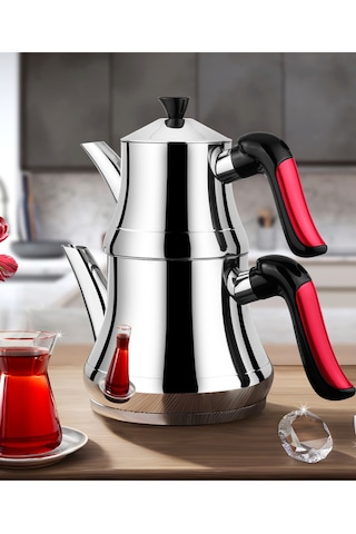 Naz Çaydanlık Kristal Kulp Miniboy Ts-l3031-s Siyah Naz Çaydanlık Kristal Kulp Miniboy Ts-l3031-s Siyah