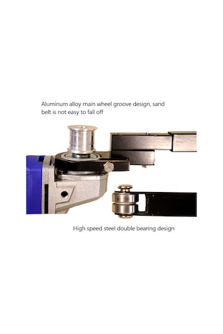 Springsun Açılı Taşlama Makinesi İçin Çok Amaçlı Zımpara Kayışı Dönüştürme Aparatı - Alüminyum Alaşımlı