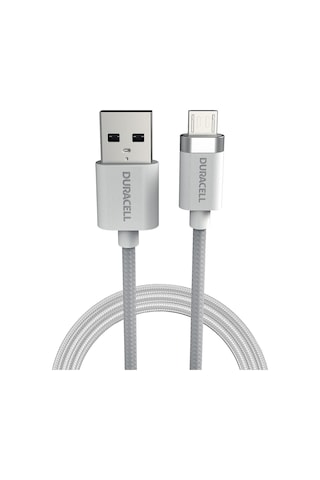 1m Usb-a To Micro Usb Örgülü Şarj Kablosu - Beyaz