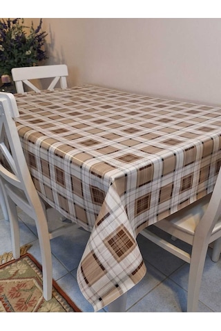 Elyaflı Pvc Masa Örtüsü Modern, Dayanıklı, Silinebilir Ve Şık Görünüm Mrl101a Kahverengi