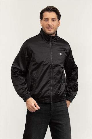 Calvin Klein Erkek Su İtici Rüzgar Geçirmez Kumaş Dik Yaka Uzun Kollu Siyah Ceket Lv04rc516g-ub1-9571 Siyah