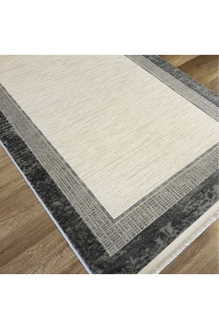 Hoom Rugs Aria 1105 Antrasit Pamuk Tabanlı Modern Halı Antrasit