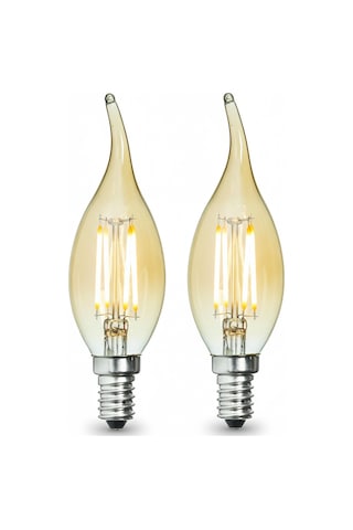 Kes600 Led Flamanlı Buji Ampul 4w 2700k E14 2 Li Paket