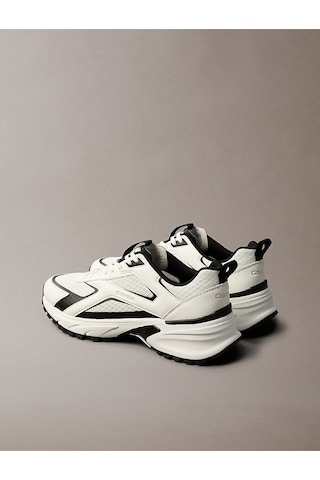 Calvin Klein Erkek Hike Runner Laceup Spor Ayakkabı-13496 Beyaz - Siyah