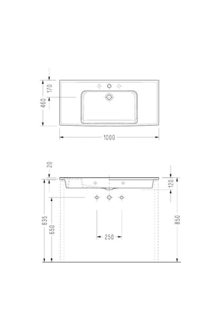 Serel Amadis Tezgah Üstü Etajerli Lavabo 100x46 Cm - 1646dus000 Diğer