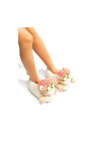 Twigy Spa-2 Kadın Hayvanlı Panduf Beyaz 36/41 EE0549 Çok Renkli