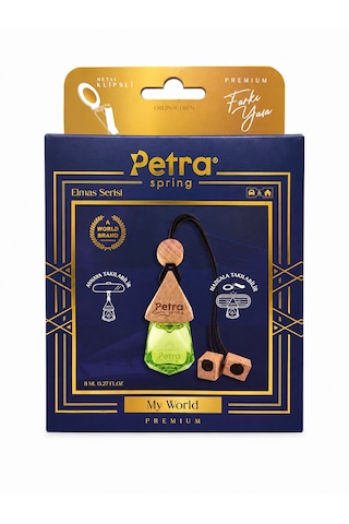 Elmas Serisi My World 8 Ml Araç Kokusu Ahşap Cam Şişe Dikiz Aynasına Asılabilir & Klima Mazgalına Klipsli Çift Kullanım, Araç Kokusu, Oto Kokusu, Araç Ortam Kokusu