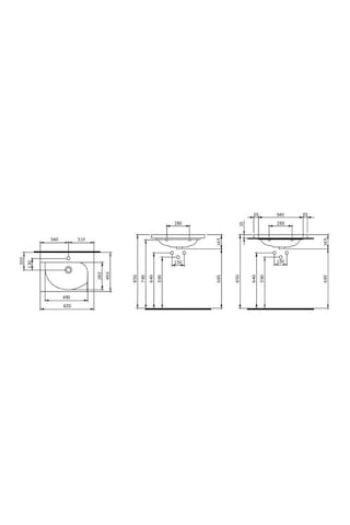 Bocchi Taormina Arch Etajerli Lavabo 65 Cm Parlak Beyaz 1009-001-0126