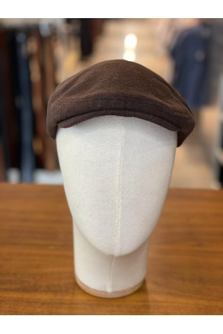 Hamze İngiliz London Model Kaşe Kumaş Kasket Şapka Kahverengi