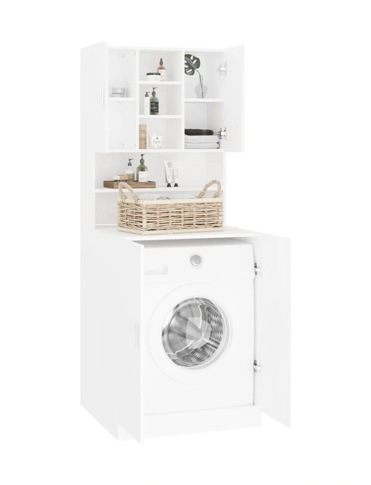 Rengin Banyo Dolabı-çok Amaçlı-çamaşır Makinesi Dolabı Beyaz
