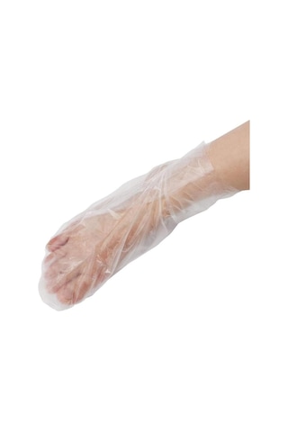 100 Adet Tek Kullanımlık Plastik Ayak Kapakları Şeffaf Ayakkabı Koruyucu Parafin Banyosu Balmumu Spa Terapi Çanta Astar Patik