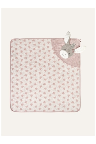Sterntaler Emmi Girl Kapüşonlu Bebek Havlusu 80x80 Cm Pamuk 3d Aplikasyon Pembe