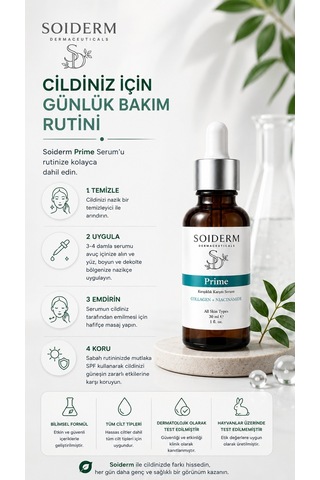 Soiderm Prime Kırışıklık Karşıtı Serum Kolajen + Niacinamide