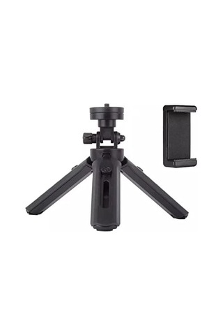 Profosyonel Telefon Tutucu Ayarlı Tripod 360 Derece Dönebilir Tripot Siyah