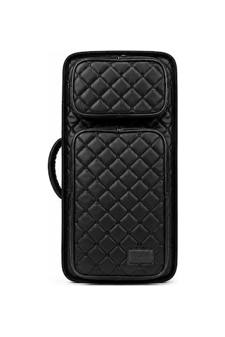 Profesyonel Gigbag Korumalı 3'lü Kemençe Kılıfı Siyah Kapitoneli Deri Su Geçirmez