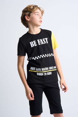 Alexander Gardi Alexandergardı Baskılı Çocuk T-shirt-şort İkili Takım Sarı - Siyah