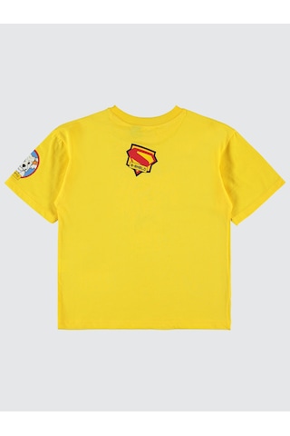 Süperman Erkek Çocuk Tişört 6-9 Yaş Sarı