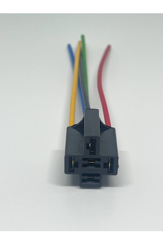 Mini Röle Soketi 4 - 5 Fişli Bakır Kablolu Pirinç Terminalli 1.50