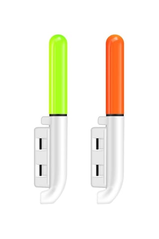 Valkyrie 2 Adet Şarjlı Led Kamış Olta Ucu Işığı Su Geçirmez Usb Evrensel Uyumlu Gece Balıkçılığı