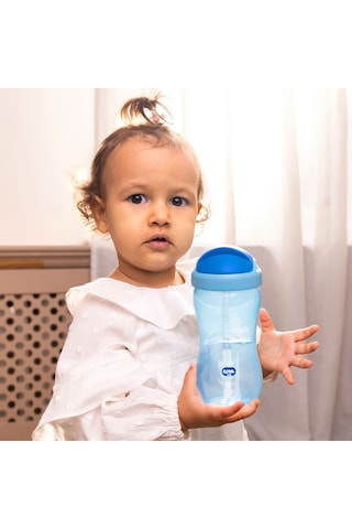 Wee Baby Pipetli Bardak 350 ml Mavi 6+ Ay