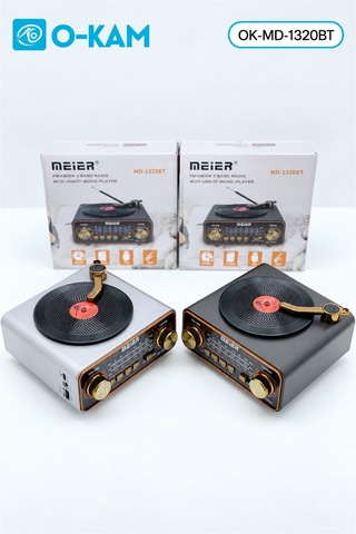 O-kam Ok-1320bt Bluetooth Plak Görünümlü Şarjlı Retro Radyo