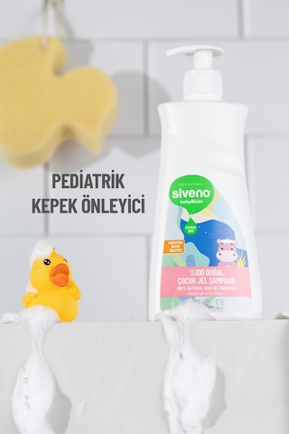 Siveno %100 Doğal Yenidoğan Bebek Çocuk Jel Şampuanı Saç ve Vücut Konak Önleyici 325 ml