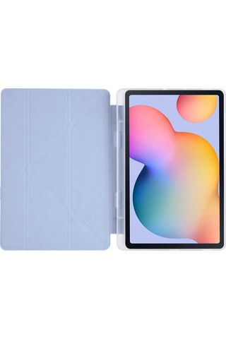 Galaxy Tab S6 Lite P610 Kılıf Zore Tri Folding Kalem Bölmeli Standlı Kılıf Kapaklı Kılıf