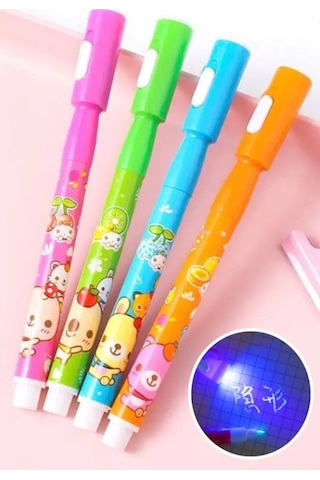 Ayıcık Desenli Işıklı Görünmez Kalem - 1 Adet