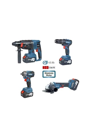 Proter PST 914 Quatro Şarjlı 4'lü Set