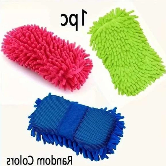 Trendooze 11 Adet Rastgele Renk Araç Temizlik Süngeri Tutacaklı Yumuşak Kumaş Kaplama Çizmez Oto Detaylandırma