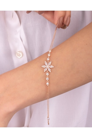 925 Ayar Gümüş Nergis Çiçeği Bileklik N11.3485