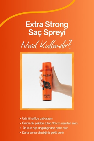 Akat Gardi Saç Spreyi Ultra Strong No:3 Turuncu 180 Ml