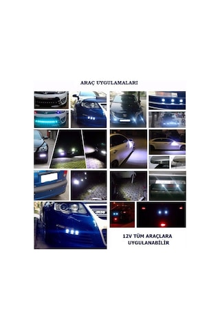 Replax Kartal Göz 12v Ayna Altı Led Lamba 22 Mm Beyaz 2 Li Cob Le