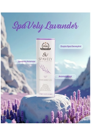 Spavely Duş Filtresi Lavanta Esanslı - Klor Ve Kireç Karşıtı, Kokulu, C Vitaminli 150 Gr