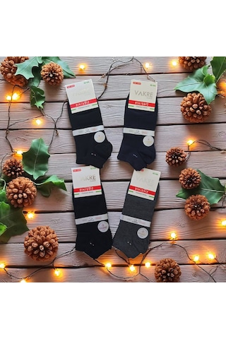 Erkek Kısa Dikişsiz Premium Series Çorap 12'li Ve 6'lı Siyah