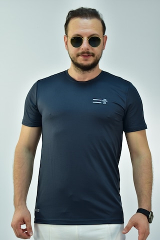 Escetic Erkek Koyu Gri Slim Fit T-Shirt-3287 Koyu Gri