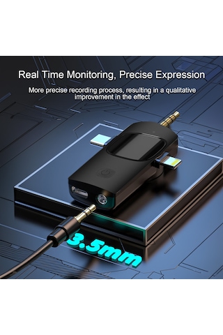 Leezsing Kablosuz Yaka Mikrofonu: Gürültü Engelleme, Uzun Çalışma Süresi, Gerçek Zamanlı İzleme, 360 Derece Ses Alma