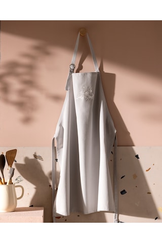 Madame Coco Cally %100 Pamuk Mutfak Önlüğü - Gri 8684427188934 Gri