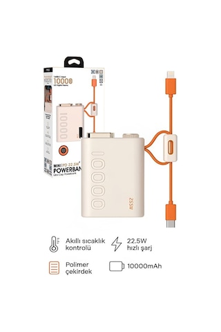 10.000 Mah Hızlı Şarj Powerbank Pd Hızlı Şarj 22.5w Dahili Ka Diğer