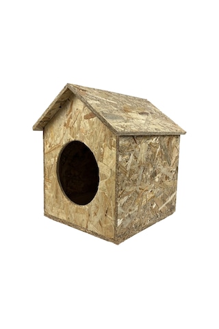 Goxawee Kedi Evi Dış Ortam Uygun Ahşap Kedi Evi Osb 40x35x30 Cm