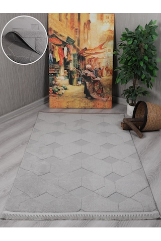 My Evilla Modern Dekoratif Lara Gri Dokuma Halı