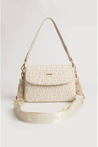 Just Polo Beyaz 2 Bölmeli Omuz Çantası Monogram 2197mh