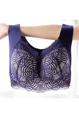 Kırmızı Kadınlar İçin Telsiz Dantel Sütyen Artı Boyutu Yelek Lingerie Ince Fincan Sütyen Günlük Giyim Kırmızı