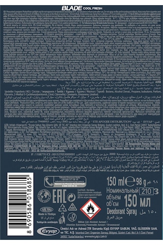 Blade Cool Fresh Erkek Deodorant 3x150 Ml,emotion Ocean Fresh Kadın Deodorant 3x150 Ml