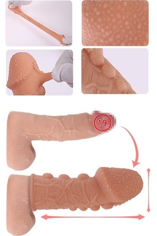Erofoni No:9 Ultra Soft Yumuşak Dokulu 15 CM Lüks Realistik Penis Kılıfı